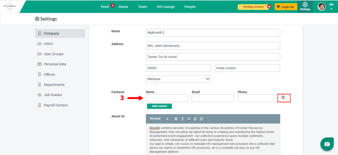 How to add edit the Company Contact Details-3