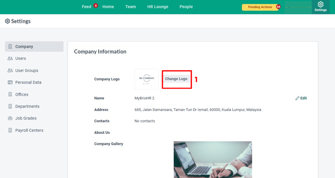 How to add edit the Company Logo-2