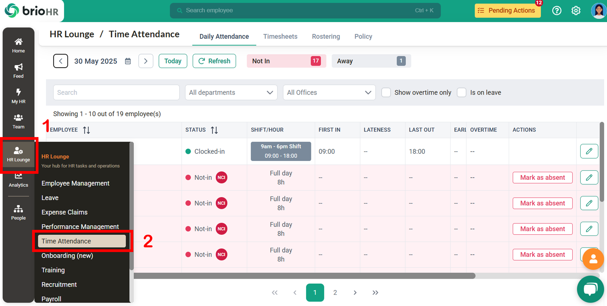 How to Approve Employee Overtime in BrioHR Time Attendance Module