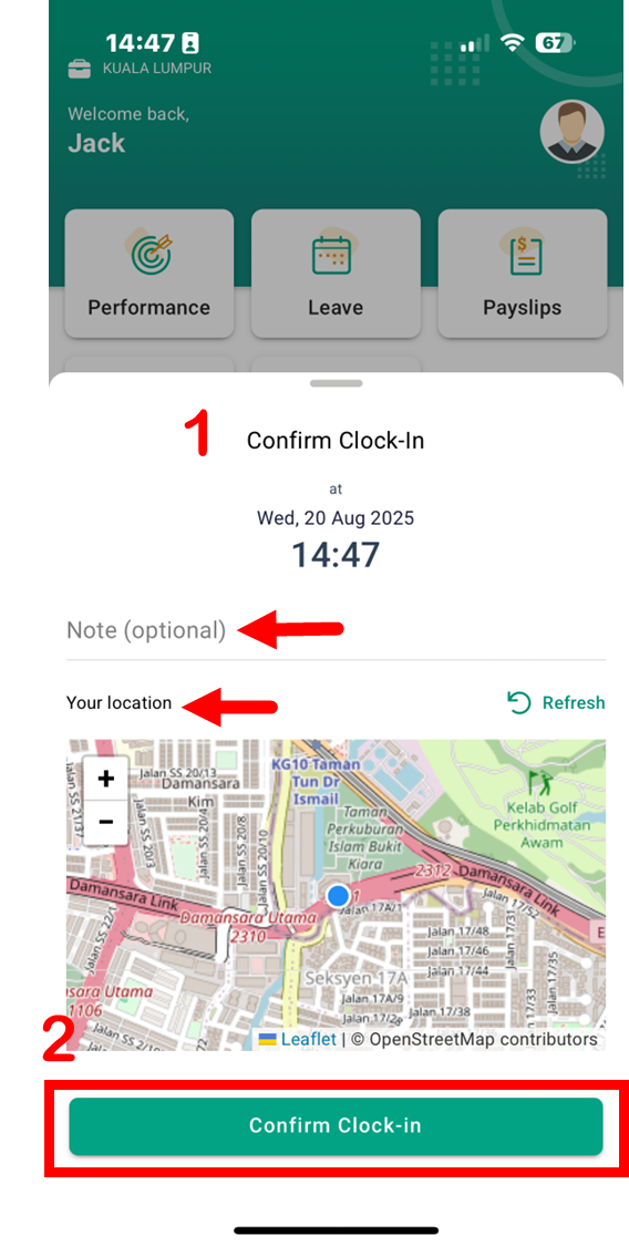 How to Clock In Before Starting Work Using the BrioHR Mobile App