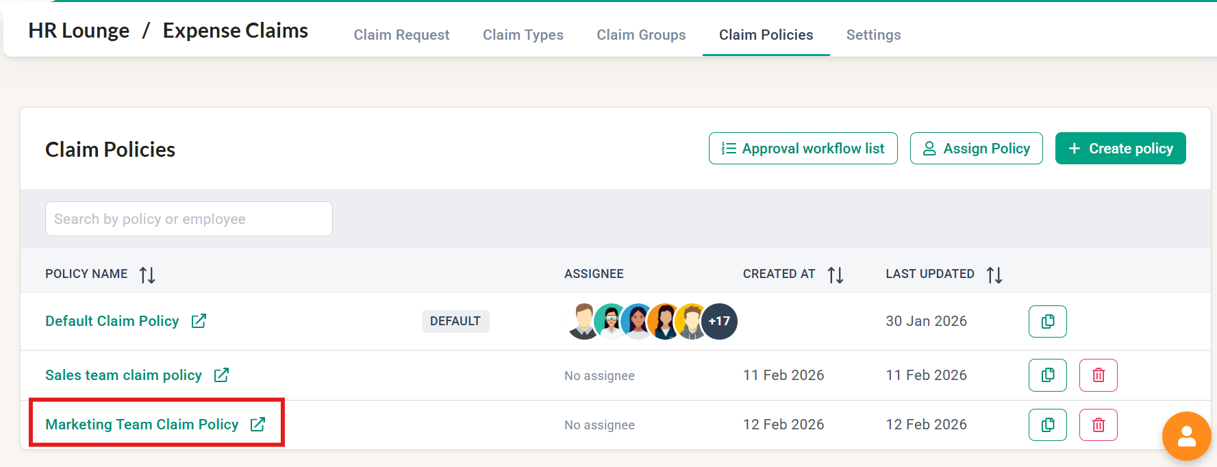 How to Create and Manage Claim Policies