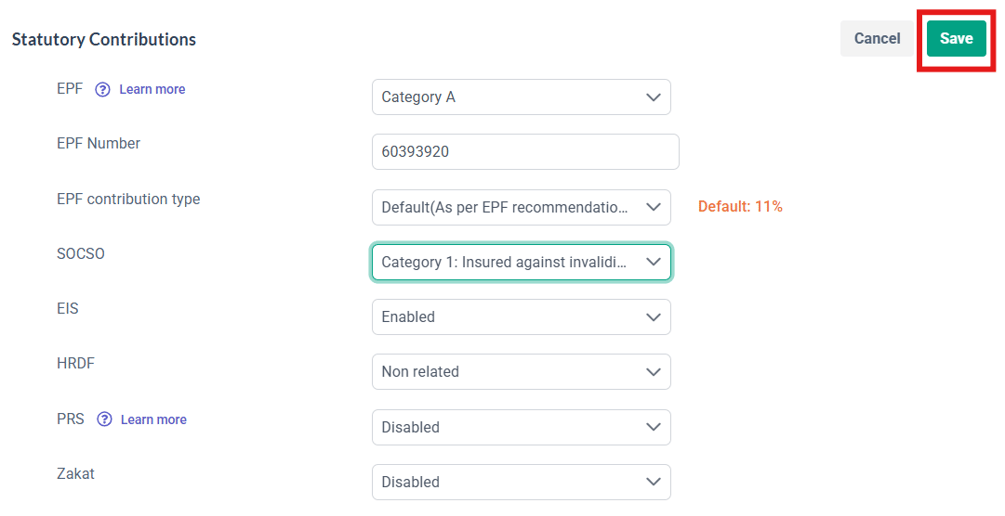 Changing PERKESO SKBBK (Lindung 24 Jam) Contribution Option
