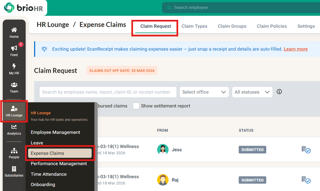 How Approvers and HR Can View Claim Attachments